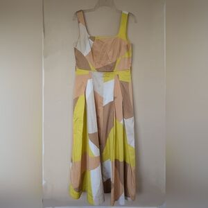 Donna Karan Colorful Sleeveless Midi Dress